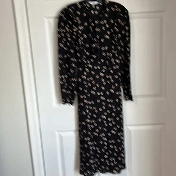 & OTHER STORIES FLORAL PRINTED RUFFLE BIB MIDI DRESS - Picture 5 of 15